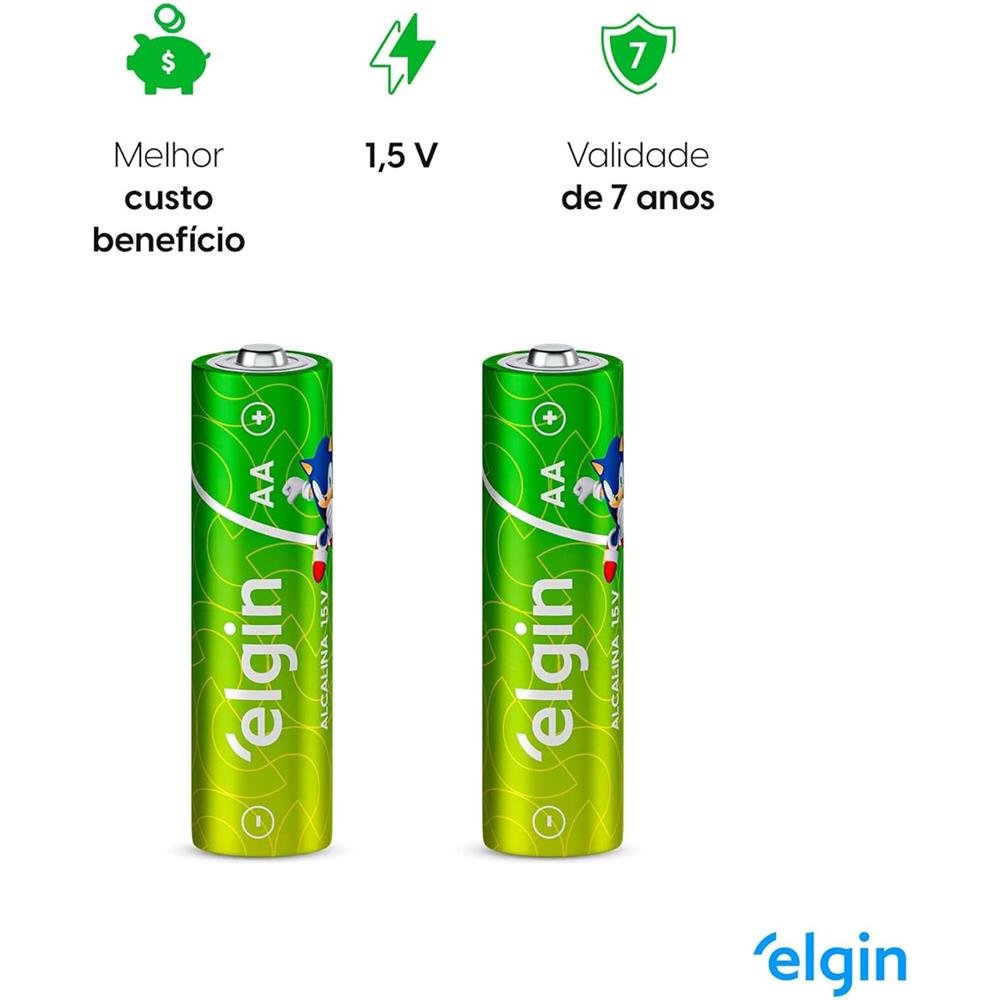 Pilha Alcalina 1.5V Tipo AA Blister com 8 unidades