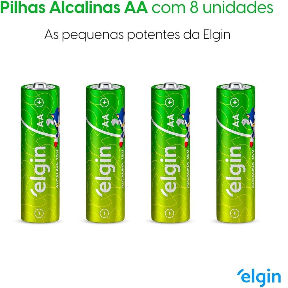 Pilha Alcalina 1.5V Tipo AA Blister com 8 unidades