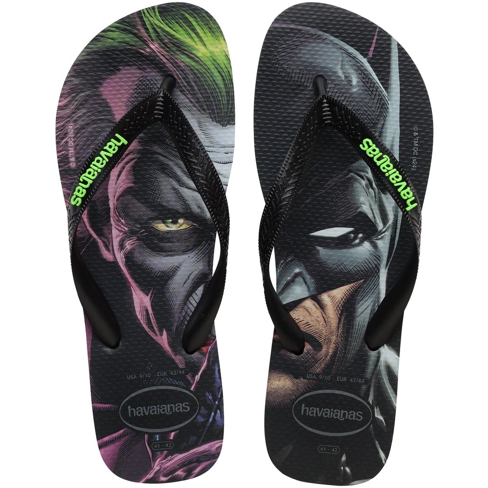 Havaianas Top Heróis Preto/Preto/Verde 37/8