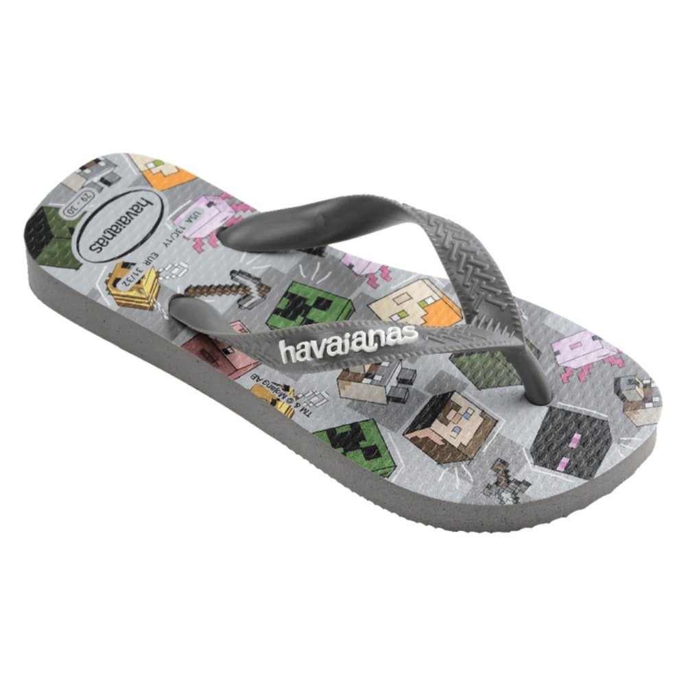 Havaianas Kids Minecraft Cinza Aço 35/6