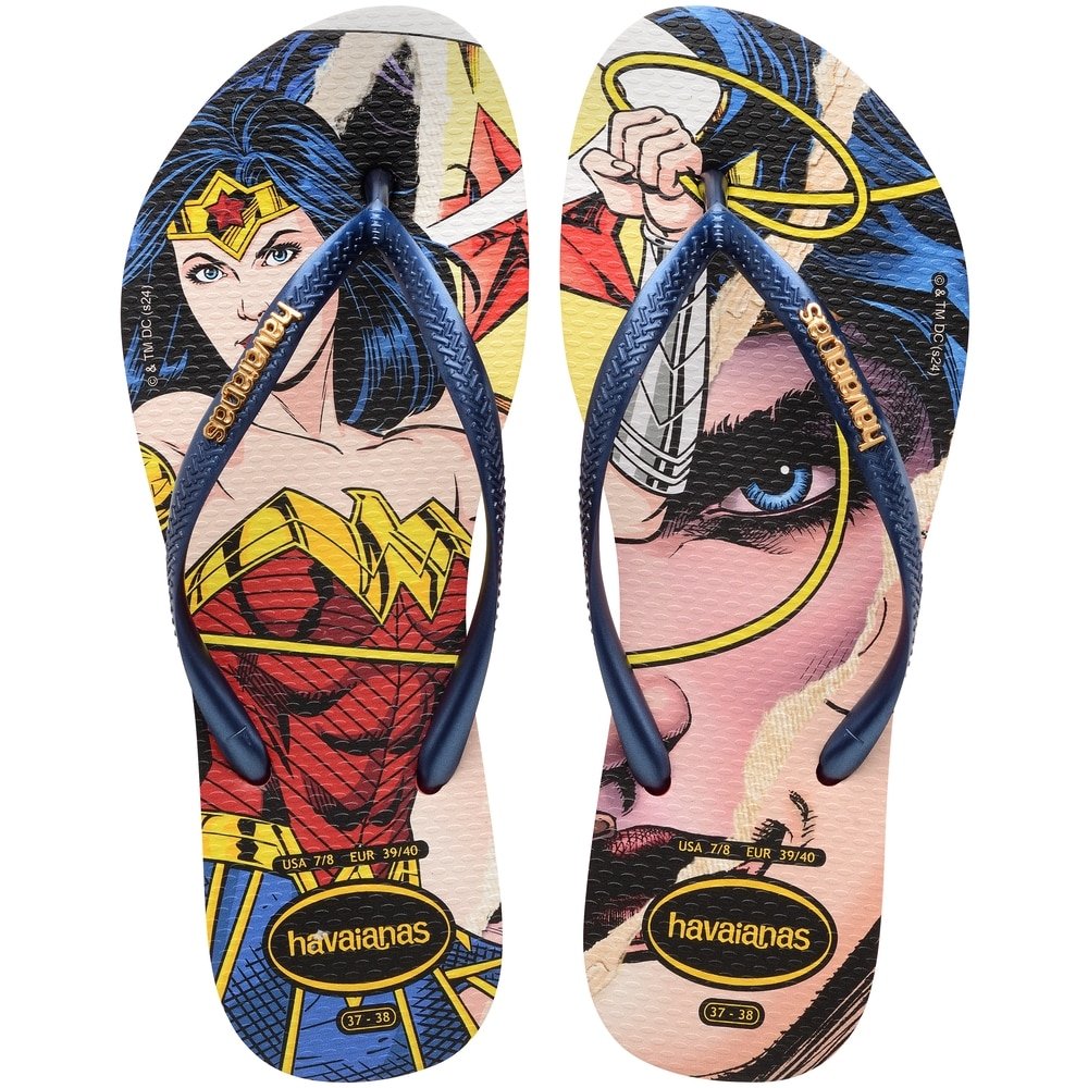 Havaianas Slim Mulher Maravilha Vermelho/Marinho 41/2