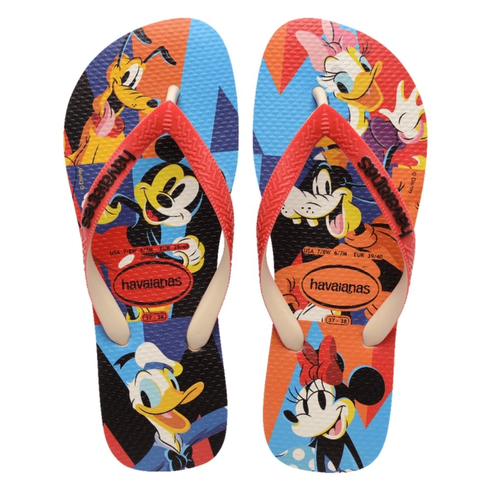 Havaianas Disney Stylish Bege Palha/Vermelho Rubi 37/8