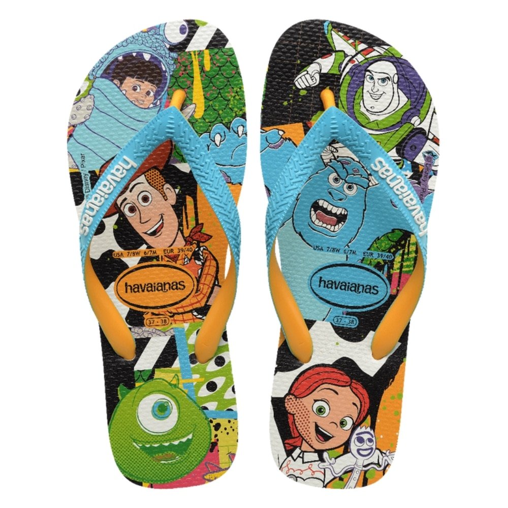 Havaianas Disney Stylish Branco/Azul Tradicional 35/6