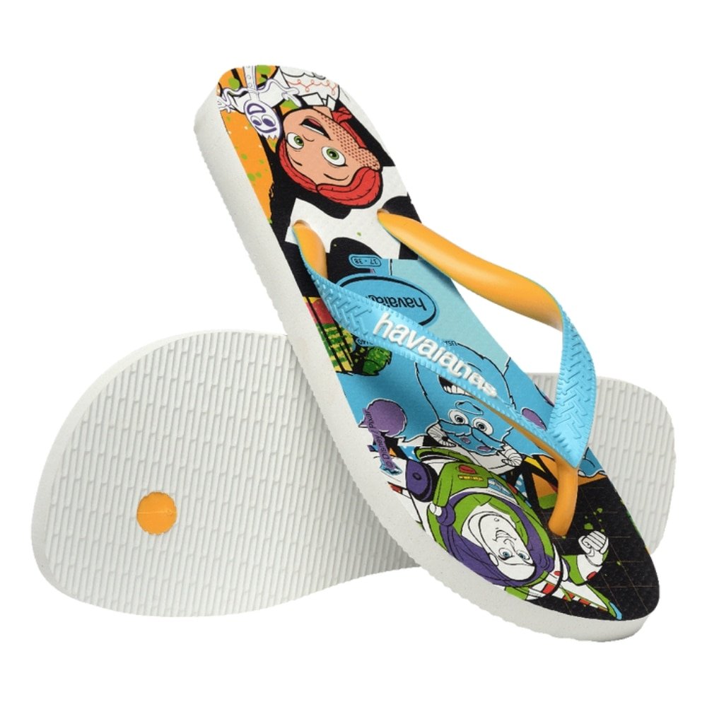Havaianas Disney Stylish Branco/Azul Tradicional 35/6