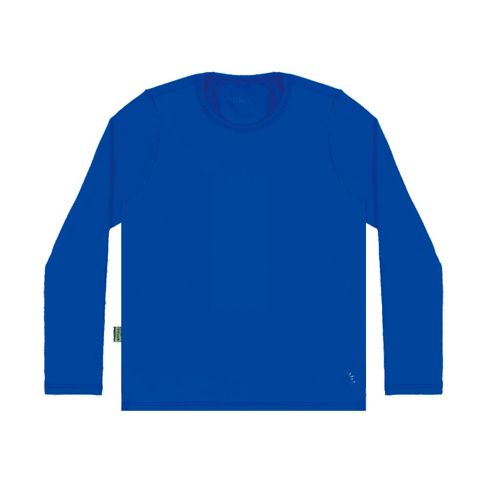 Camiseta Infantil Azul Bic Unissex Protecao Solar Uv50+ Tamanho 10 Anos