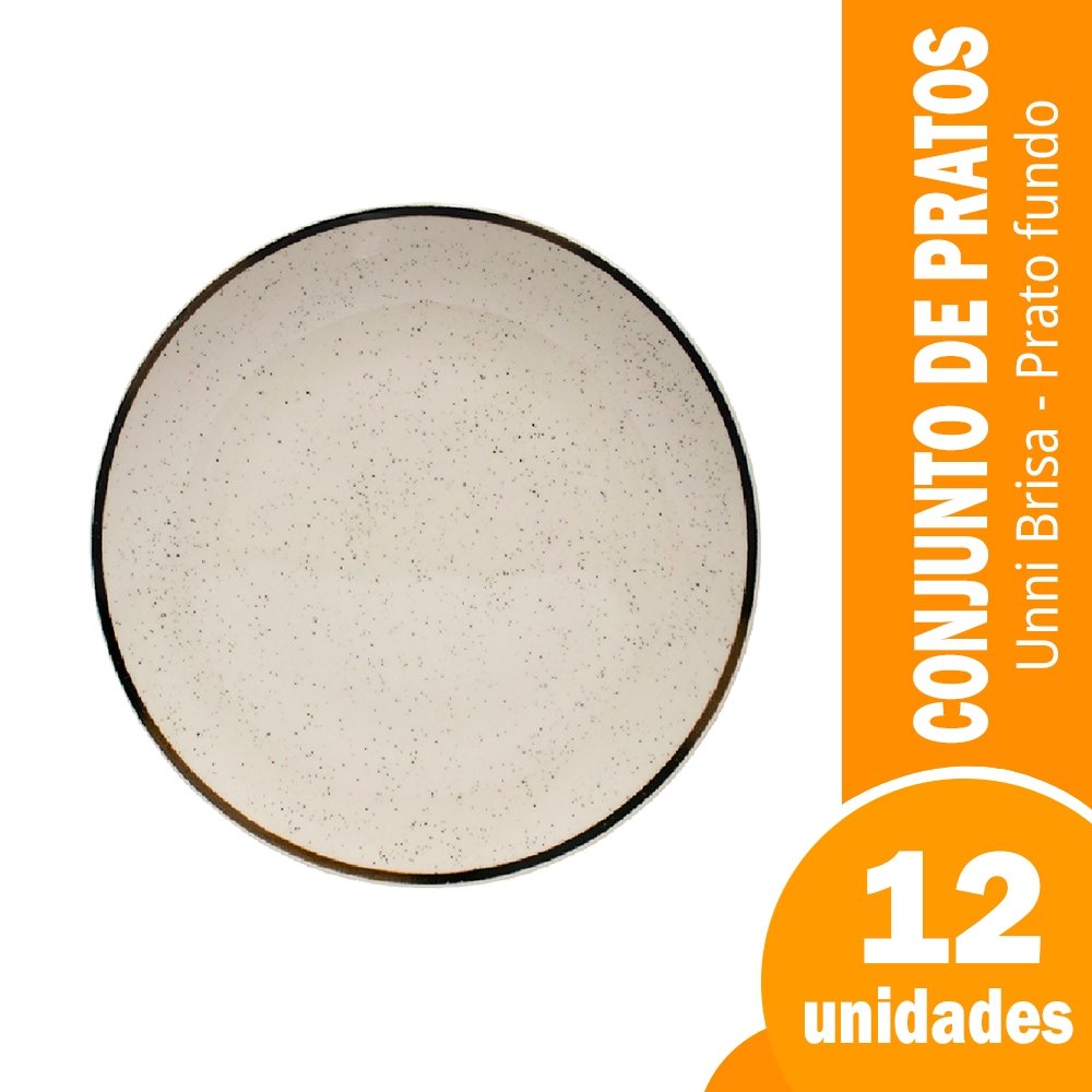Prato Oxford Unni Brisa Fundo 20,5 cm - Embalagem com 12 Unidades