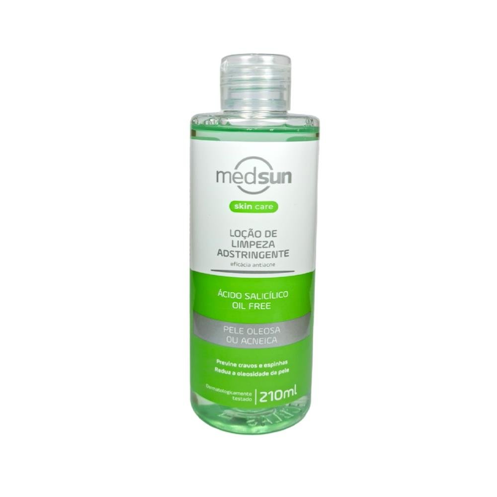 Locao Skincare Limpeza Adstringente Medsun Para Pele Oleosa 210ml