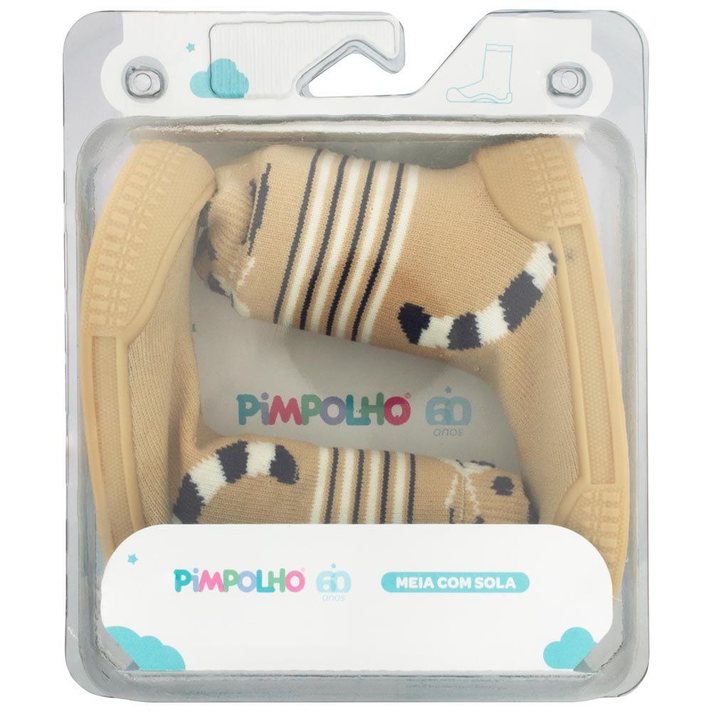 Kit Meia Comfort Ludica Laranja Tigre Masculina Pimpolho Grade 8 Pares - Numeração 18 A 23