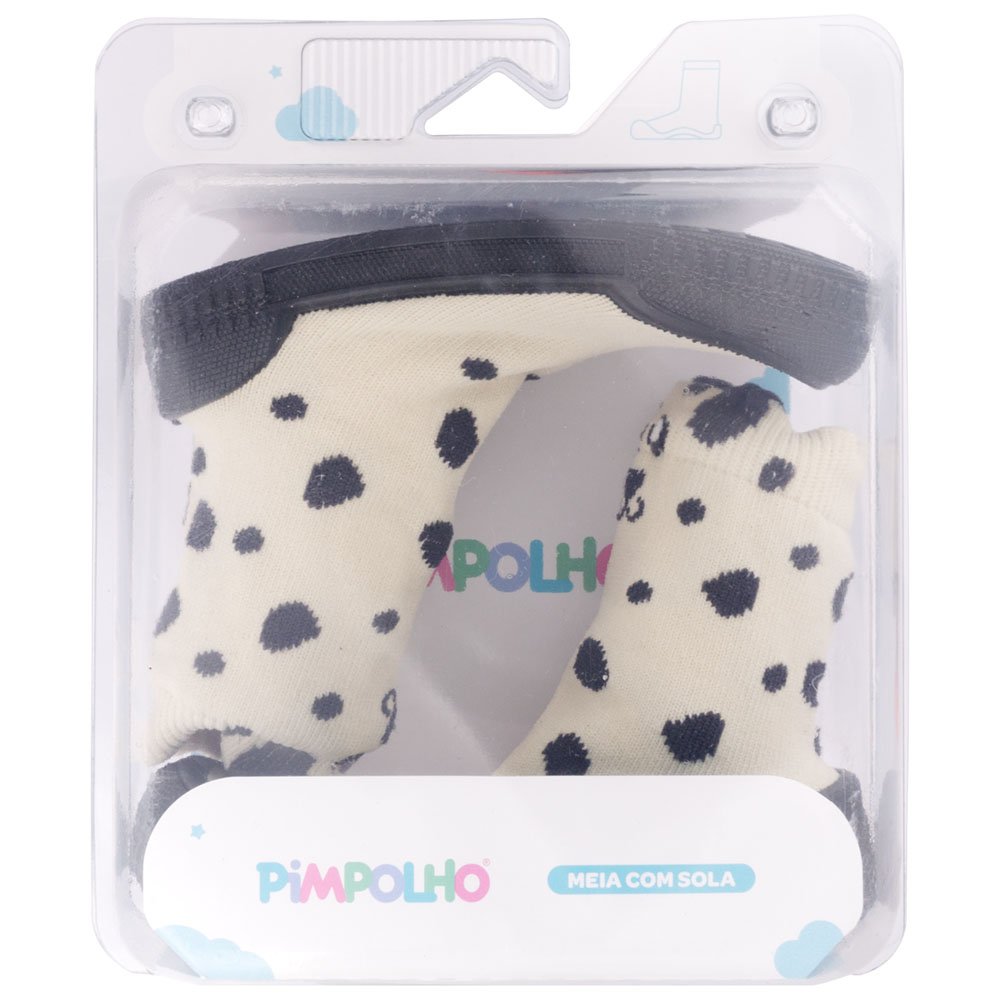 Kit Meia Comfort Ludica Preto Dalmata Masculina Pimpolho Grade 8 Pares - Numeração 18 A 23