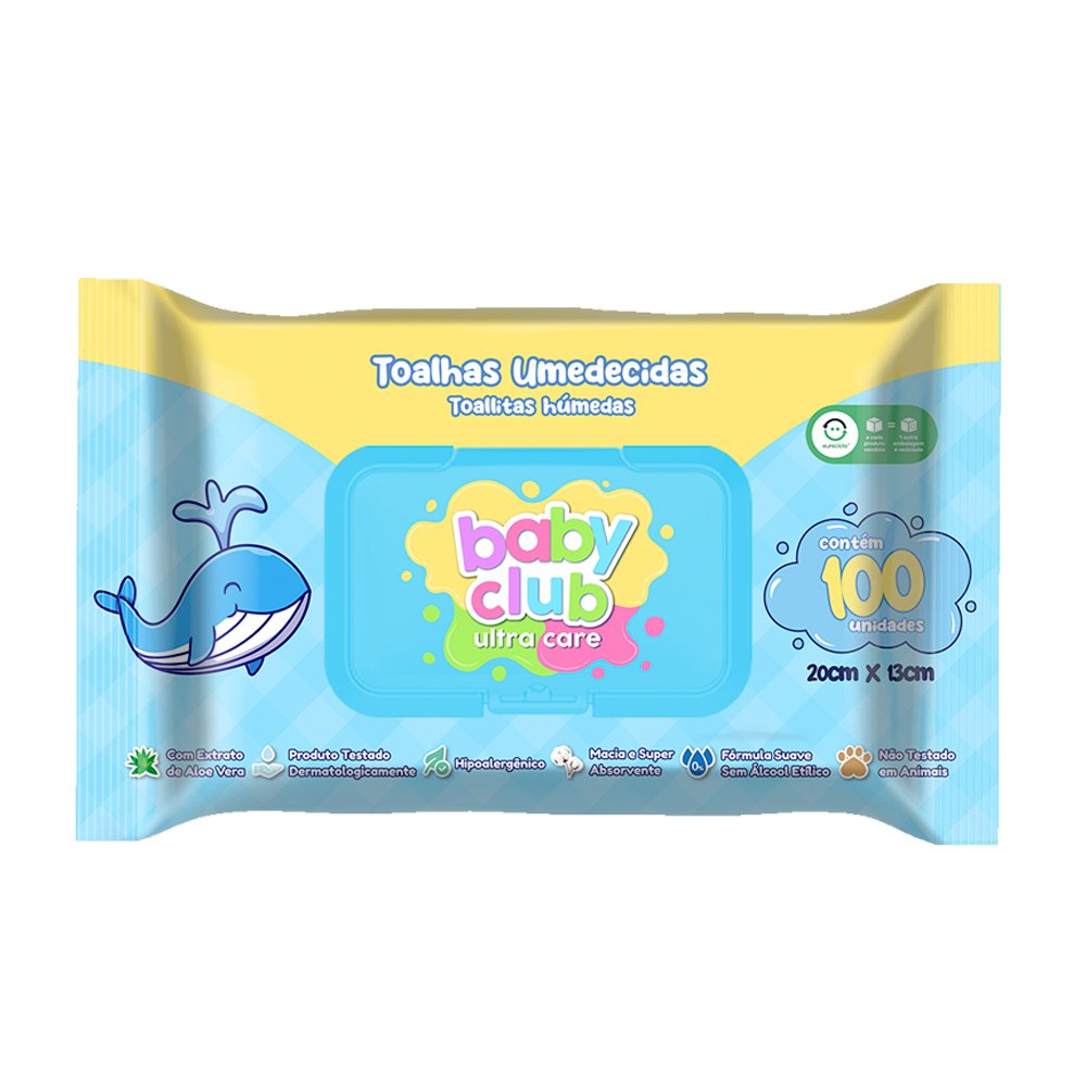 Toalha Umedecida Baby Club Care 1X100