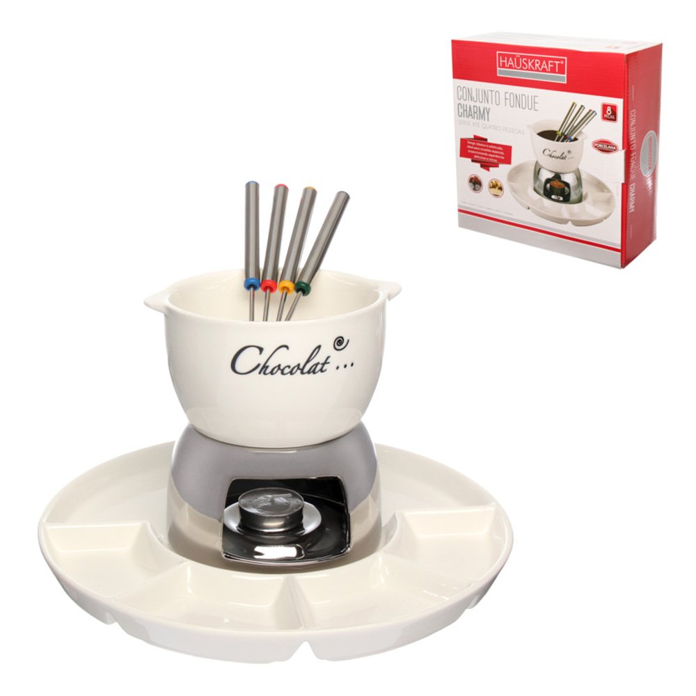 Conjunto Fondue Charmy Branco 8 Peças - Hauskraft