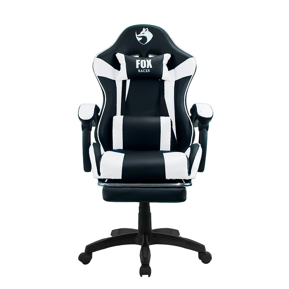 Cadeira Gamer Fox Racer Zerda Com Apoio De Pes Branca - W20