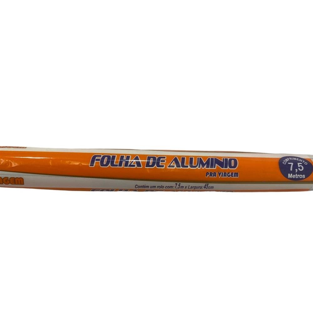 Rolo De Papel Aluminio 45 Cm X 7,5 Metros - Caixa Com 12 Unidades