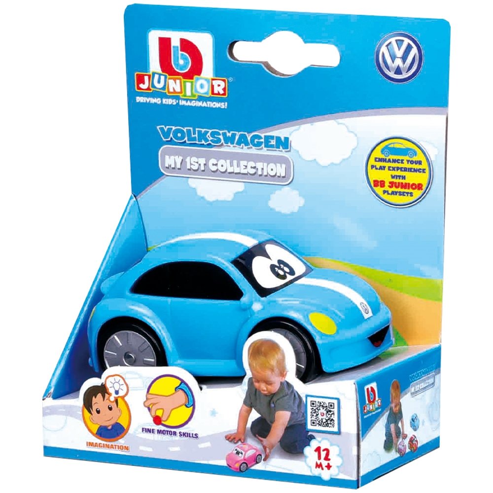 Carrinho Volkswagen My 1ST Collection New Beetle Azul Burago Junior