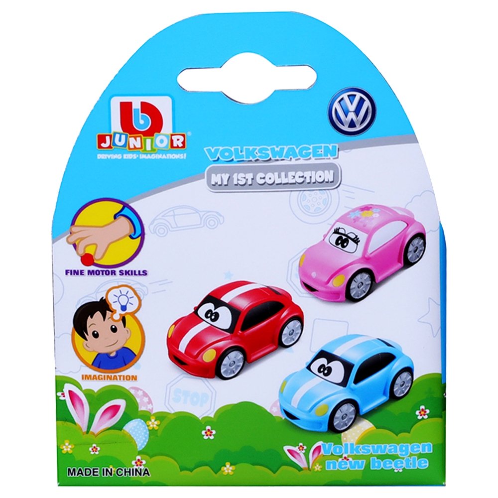 Carrinho Volkswagen My 1ST Collection New Beetle Azul Burago Junior
