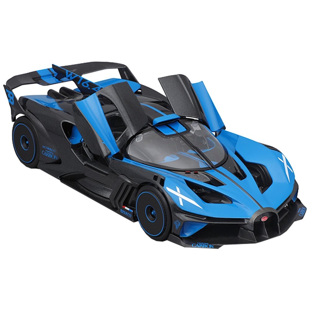 Carrinho Maisto 1:24 Bugatti Bolide Azul e Preto