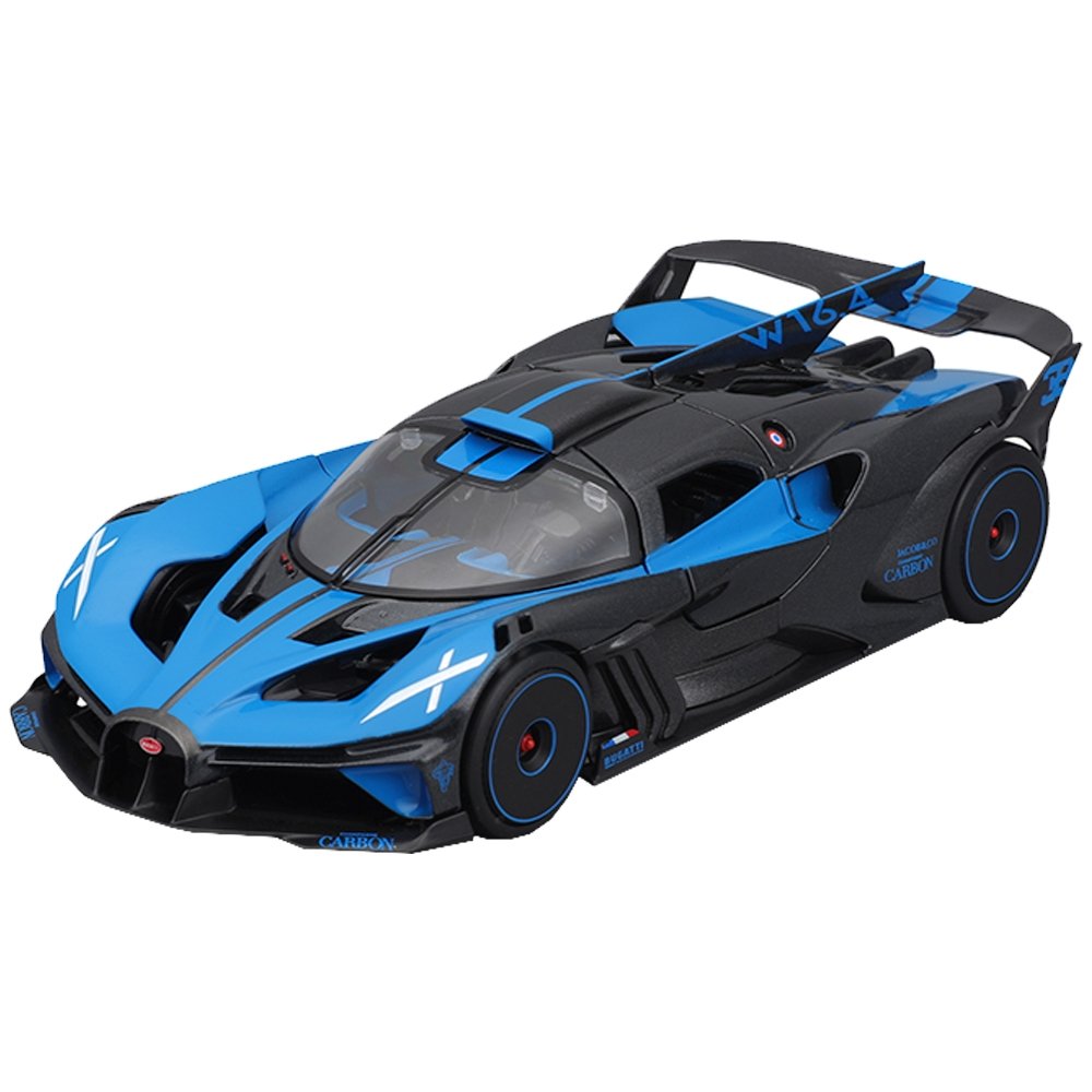 Carrinho Maisto 1:24 Bugatti Bolide Azul e Preto