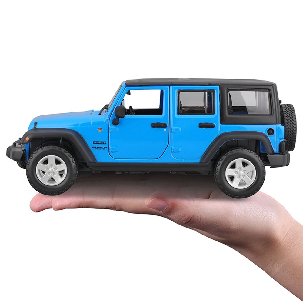 Carrinho Maisto 1:24 Jeep Wrangler Unlimited Azul