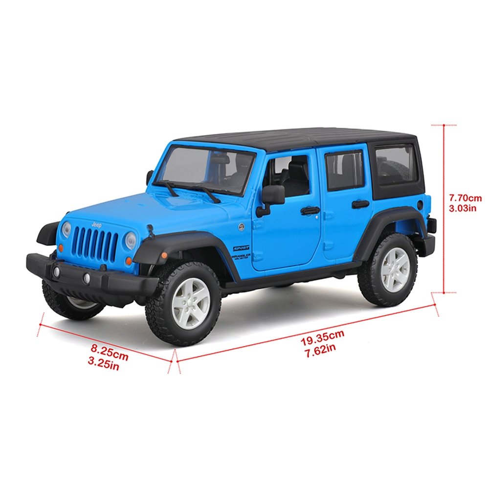 Carrinho Maisto 1:24 Jeep Wrangler Unlimited Azul