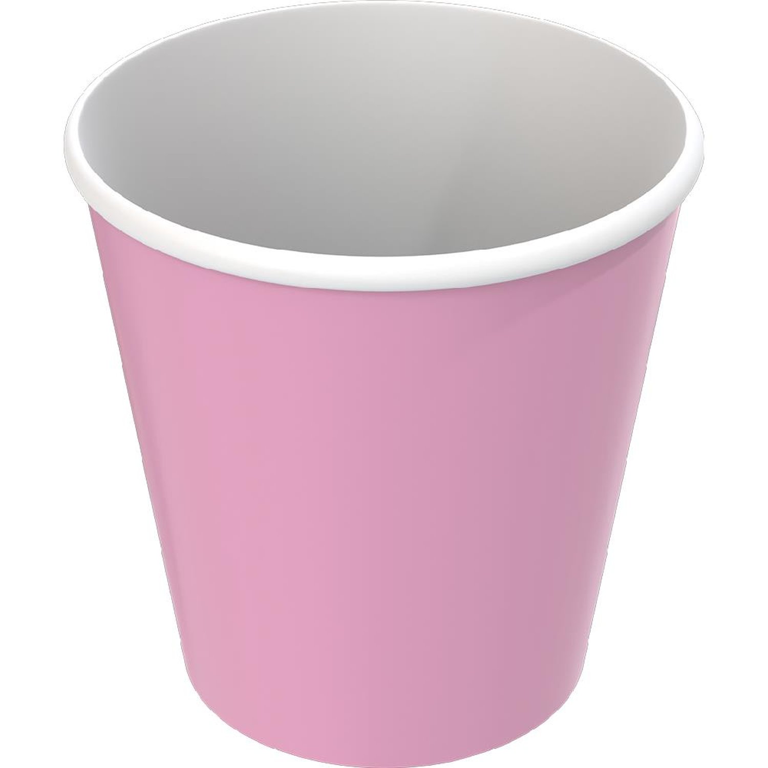 Copo Papel 200Ml Rosa Claro Fest Color - Embalagem com 8 unidades.