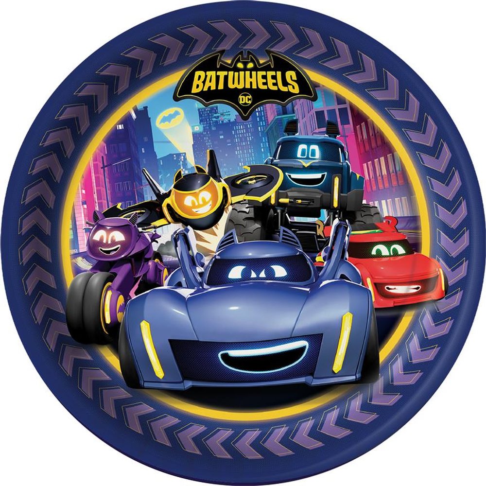 Prato Batwheels - Embalagem com 8 unidades.