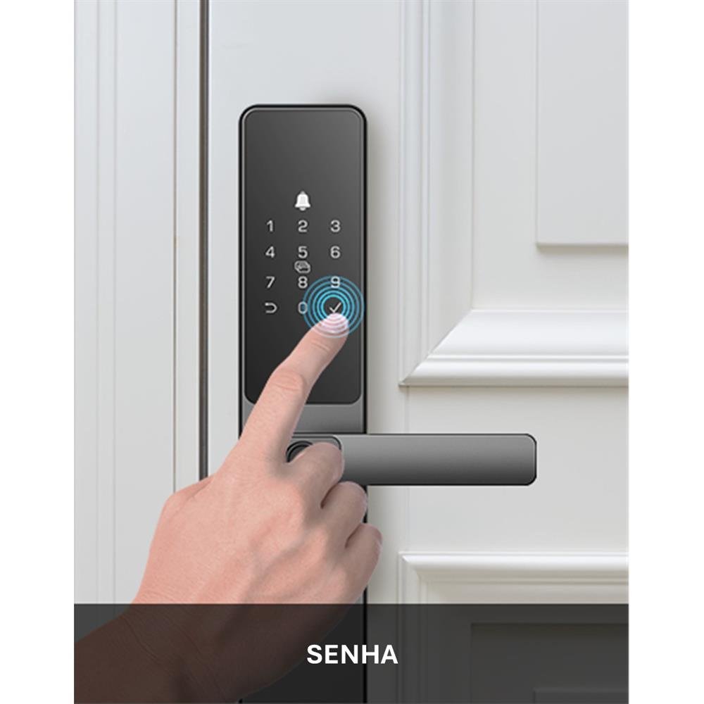 Fechadura Inteligente Ezviz Hikvision DL05 Wifi / Biometria / Tag / Senha / Chave