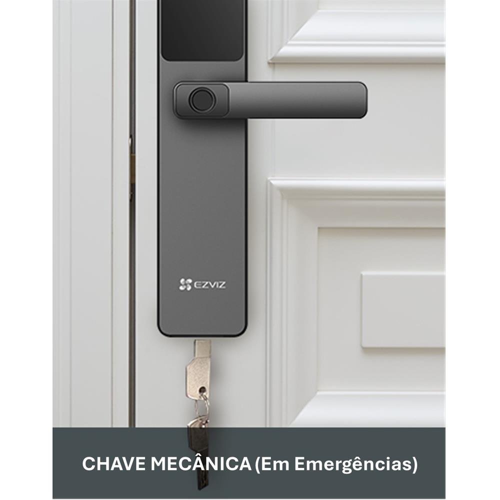 Fechadura Inteligente Ezviz Hikvision DL05 Wifi / Biometria / Tag / Senha / Chave