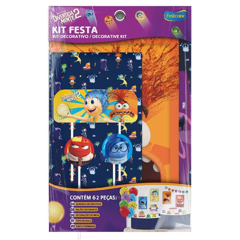 Kit Festa Divertidamente - Embalagem com 1 unidade.