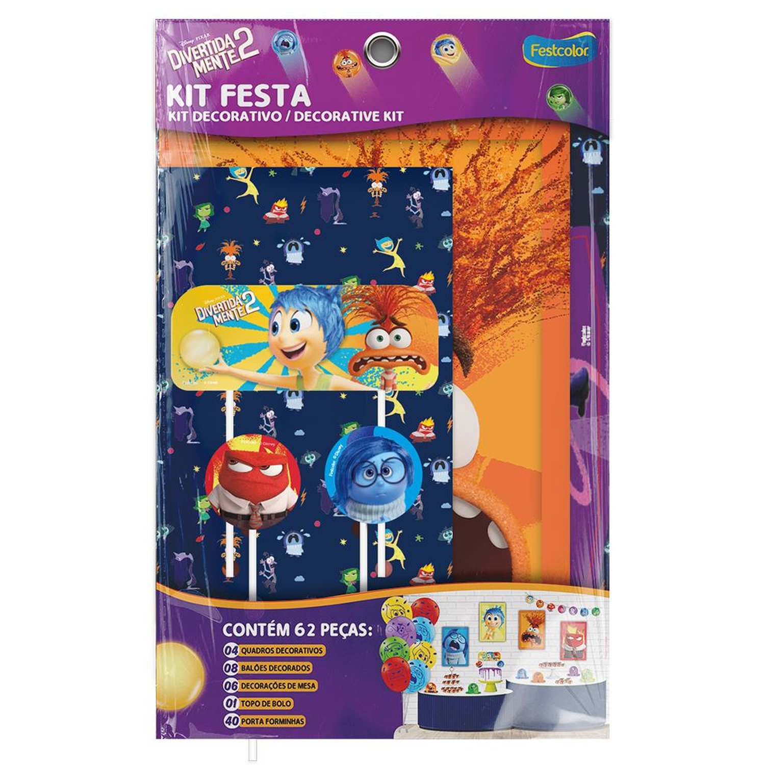 Kit Festa Divertidamente - Embalagem com 1 unidade.