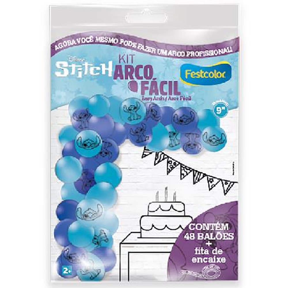Kit Arco Facil De Baloes Stitch