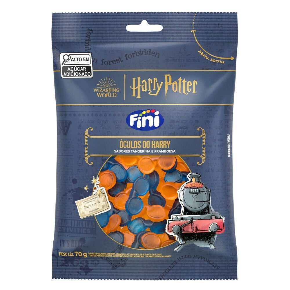 Bala Fini Gelatina Óculos Harry Potter 70g - Embalagem com 12 Unidades