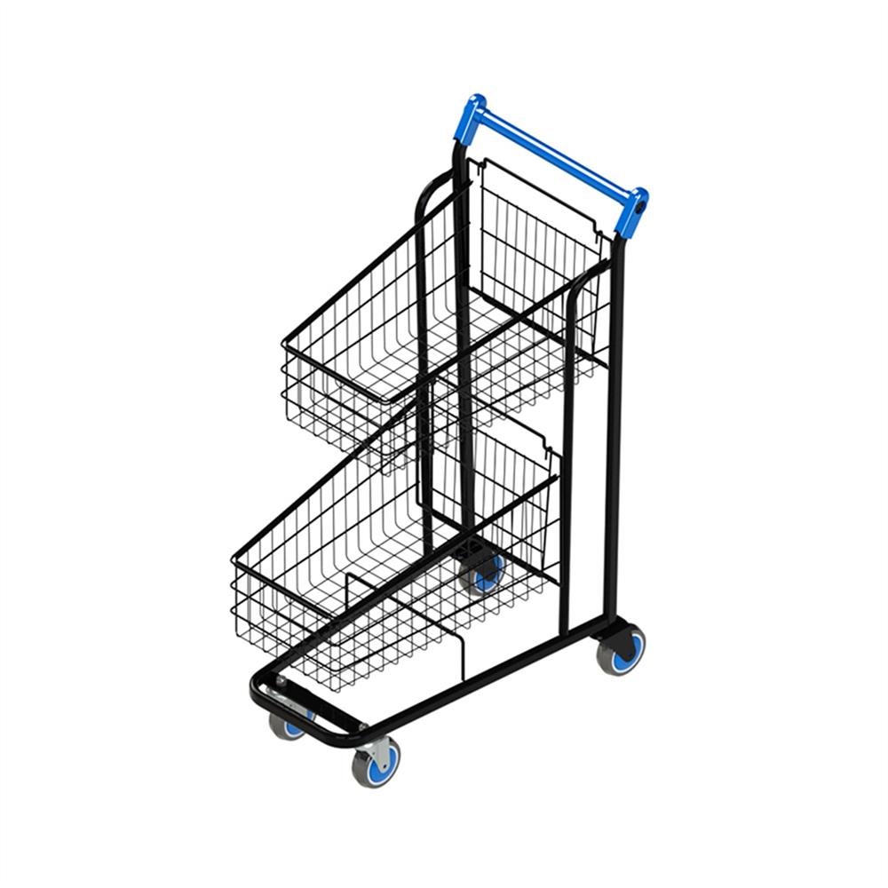 Carrinho Supermercado 90L Z&A Duplo Preto