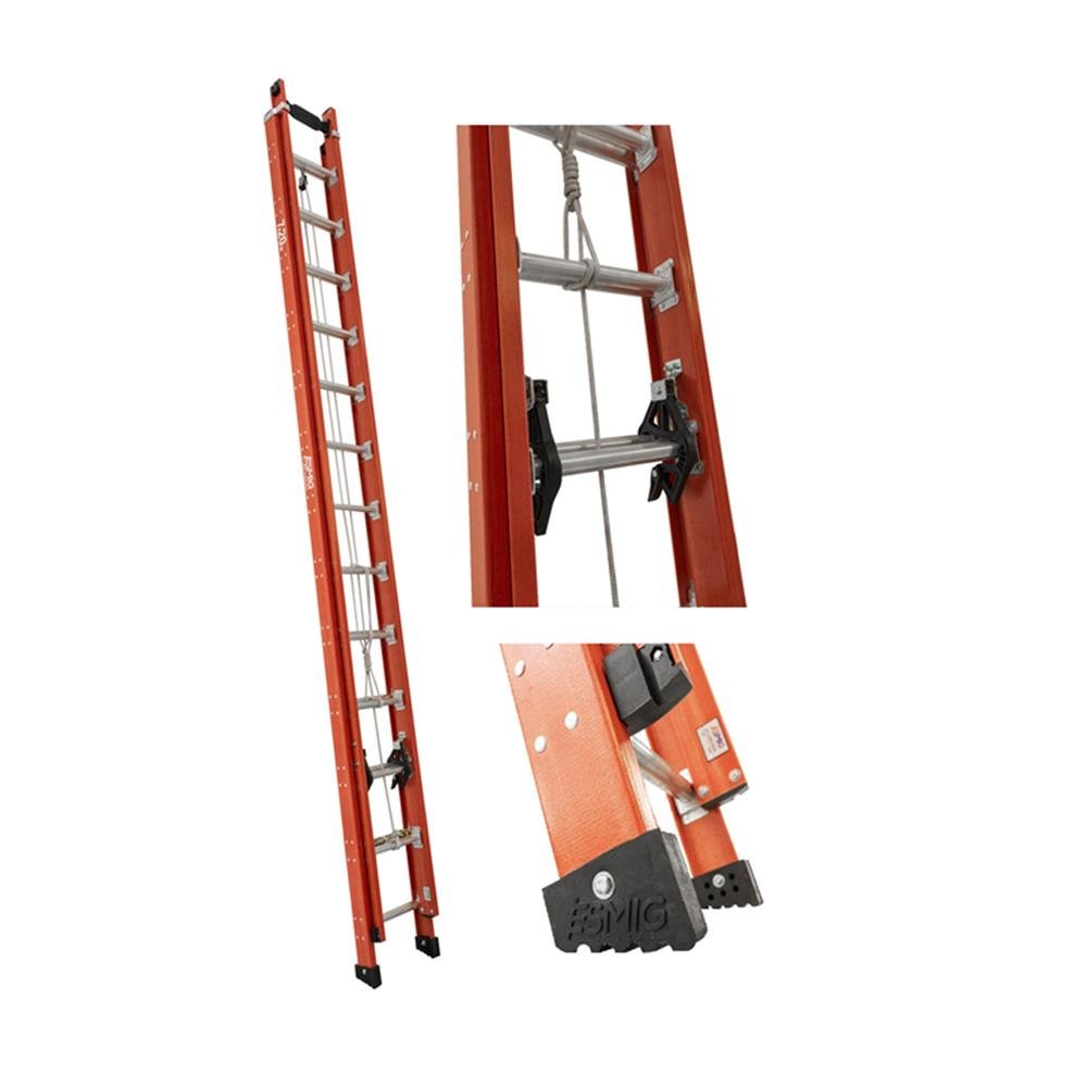 Escada Extende 13 A 23 Degraus Fibra Vidro 4,2X7,2M Esmig