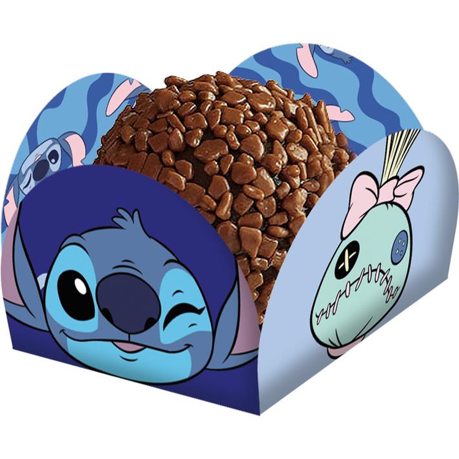 Porta Forminha Stitch - Embalagem com 40 unidades.