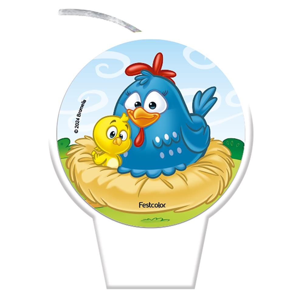 Vela Plana Galinha Pintadinha - Embalagem com 1 unidade.