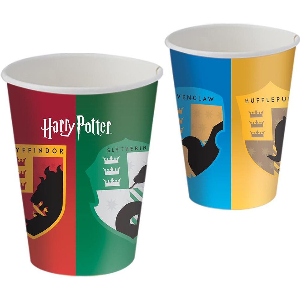 Copo Papel 200Ml Harry Potter - Embalagem com 8 unidades.