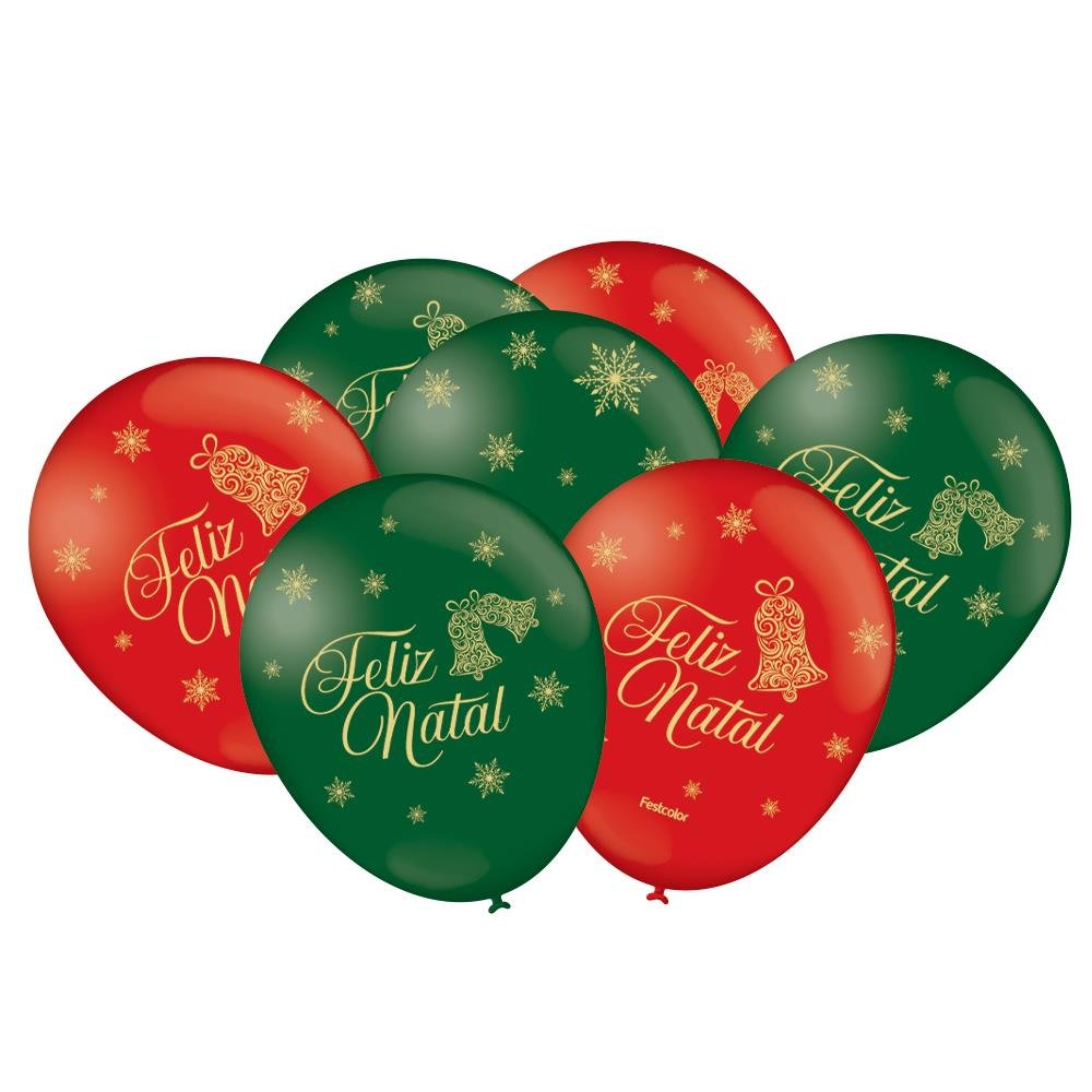 Balao Noite Feliz - Embalagem com 25 unidades.