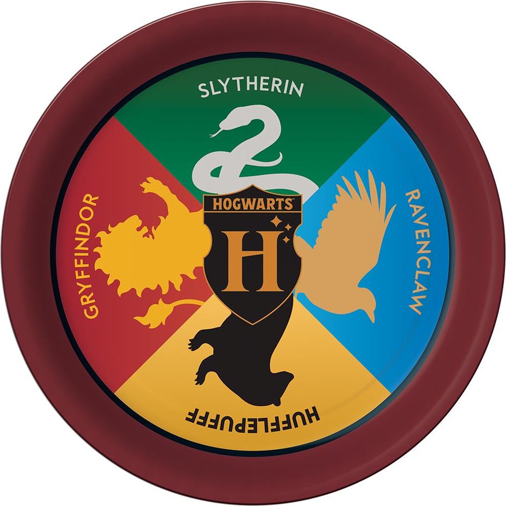 Prato Harry Potter - Embalagem com 8 unidades.