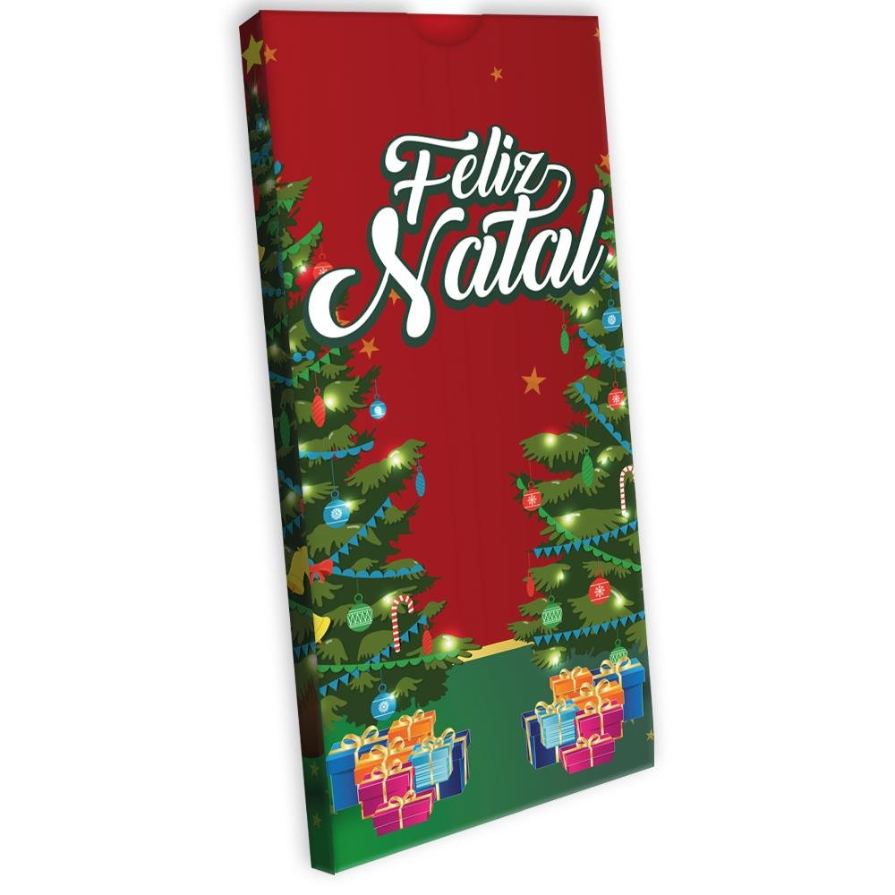 Caixa Barra De Chocolate Feliz Natal