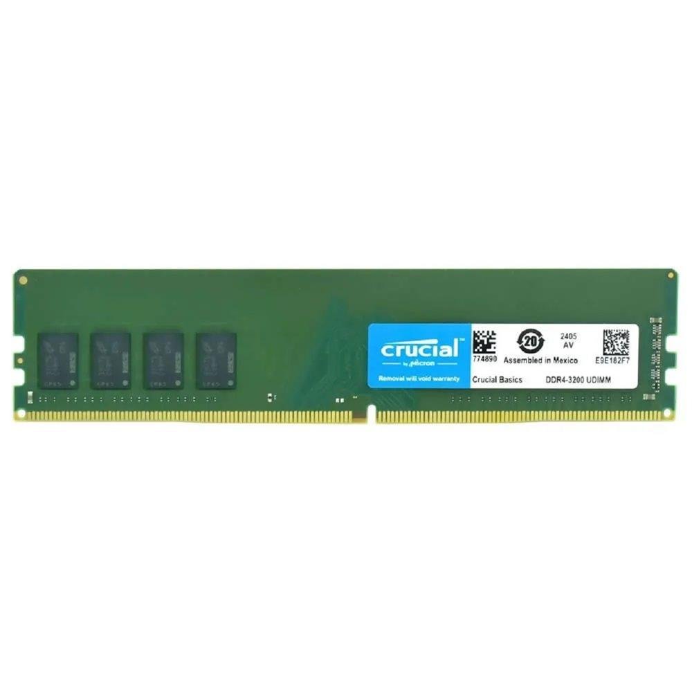 Memória Ram Crucial Basics, 8Gb, Ddr4, 3200Mhz, Udimm - Cb8gu3200