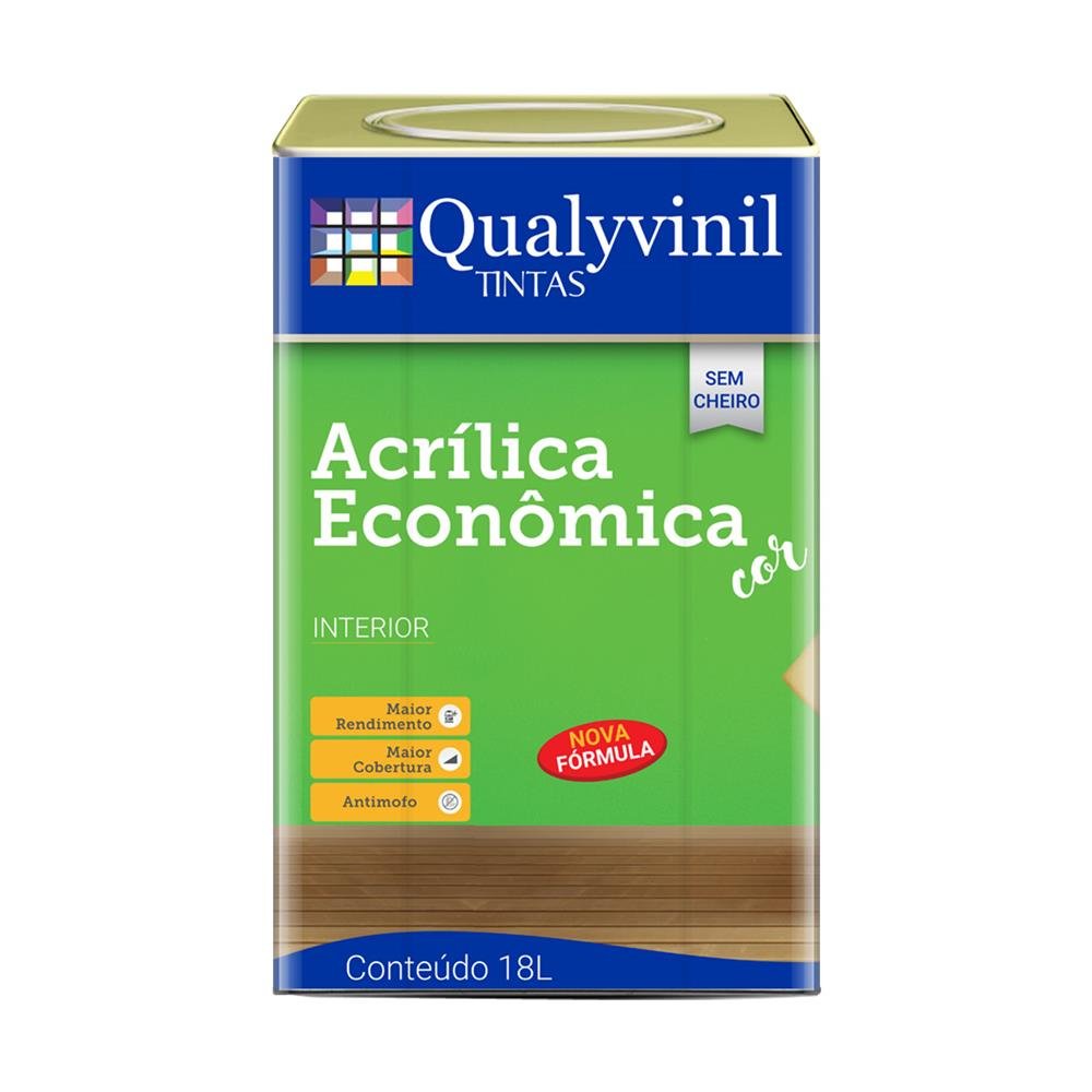 Acrílica Econômica Branco Lata de 18 Litros Qualyvinil
