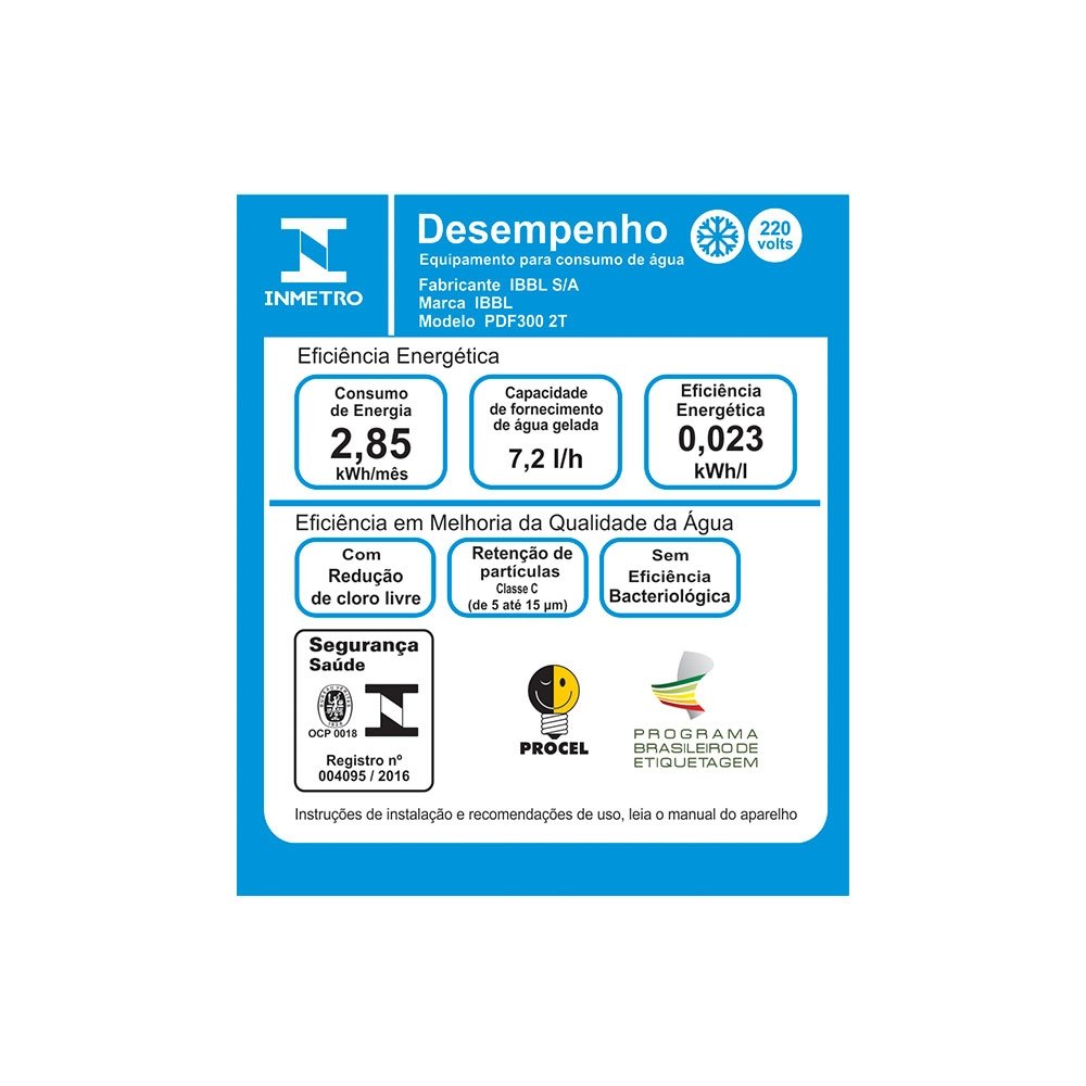 Bebedouro de Água de Pressão IBBL BDF 300, 2 torneiras acessíveis com Compressor, Prata, 220V