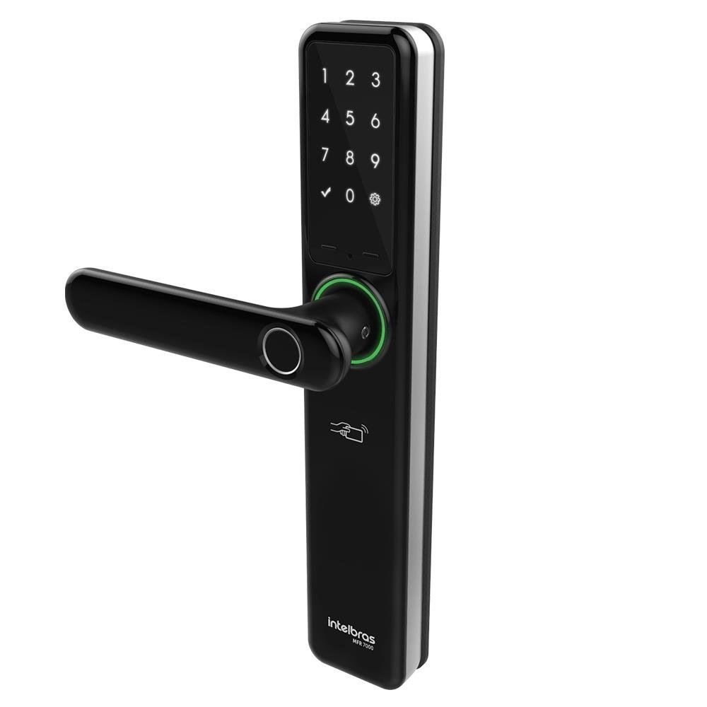 Fechadura Smart Intelbras com Maçaneta Preta MFR 7000