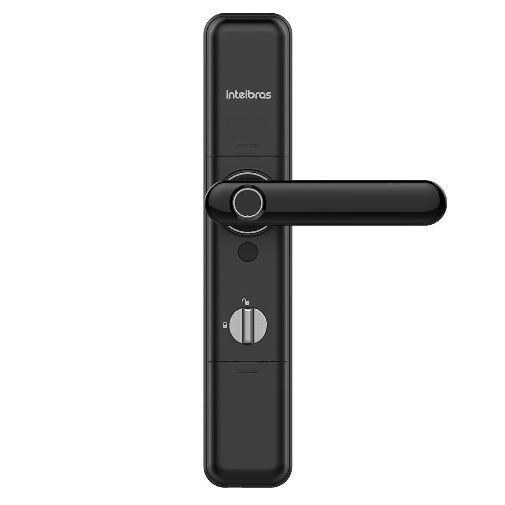 Fechadura Smart Intelbras com Maçaneta Preta MFR 7000