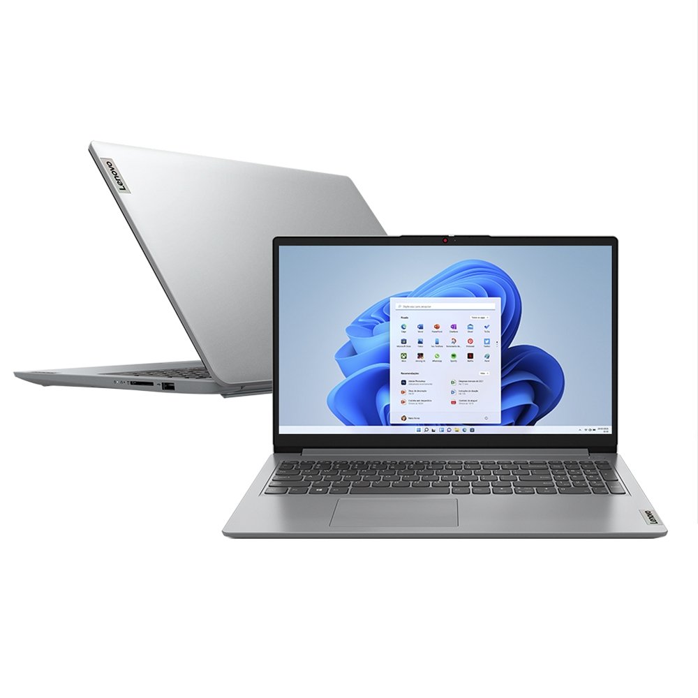 Notebook Lenovo Ideapad 82VY000SBR - 15.6", Intel-Core-I3, 8GB RAM, 256GB, Windows 11, Cinza