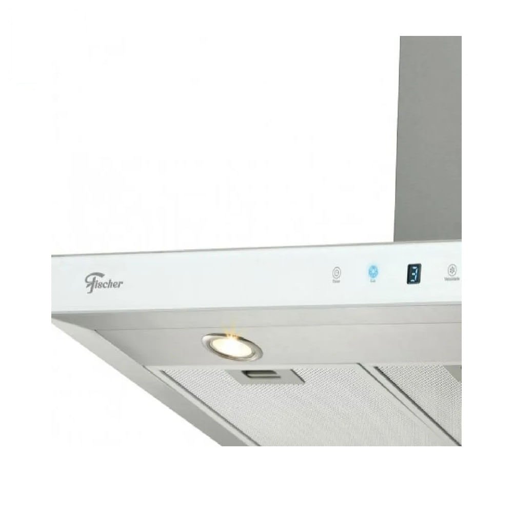 Coifa de Parede Fischer Infinity 90cm Vidro Branco ¿ 220 Volts