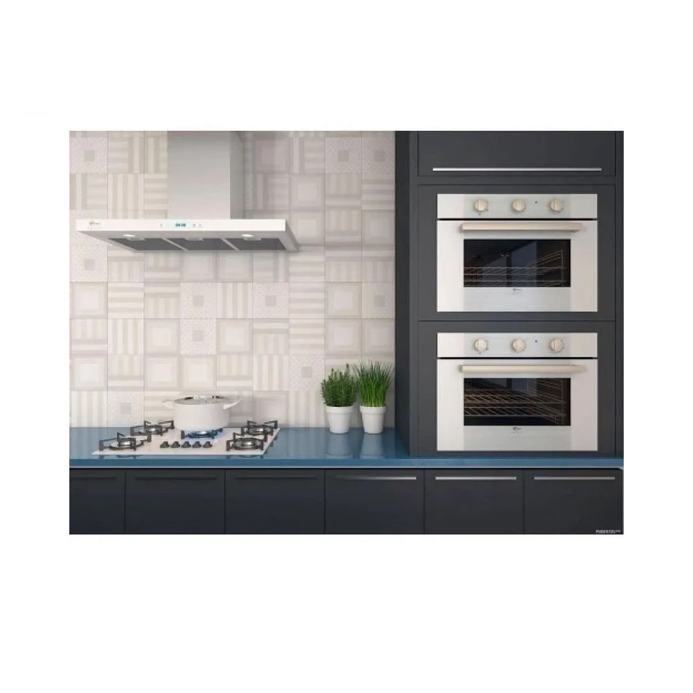 Coifa de Parede Fischer Infinity 90cm Vidro Branco ¿ 220 Volts