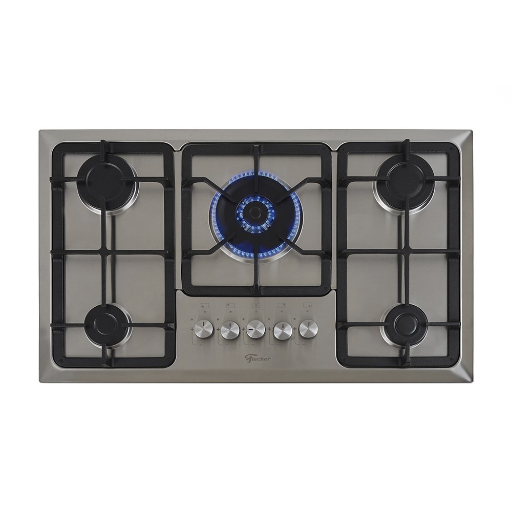 FOGAO COOKTOP GAS 5B FISCHER 23678 TRIPLA CHAMA INOX BIVOLT