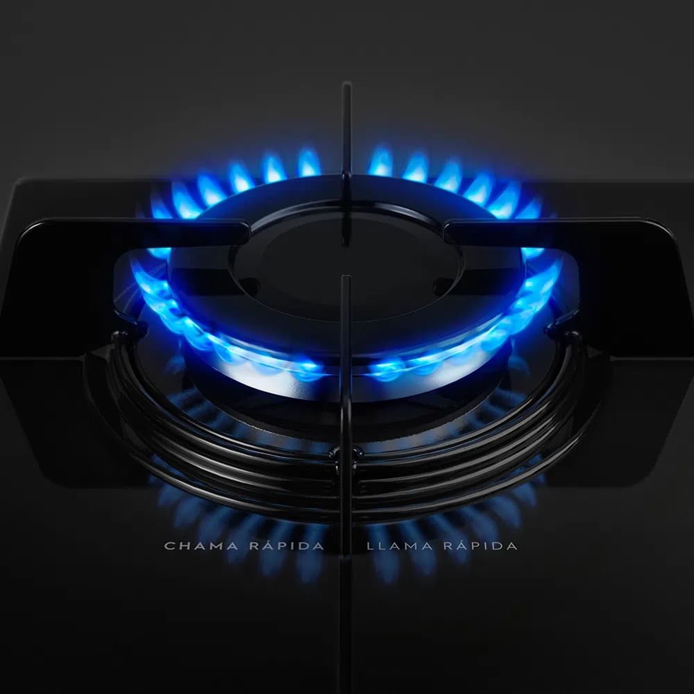 Cooktop a Gás Electrolux 4 Bocas Preto com Acendimento Automático KE4GP ¿ Bivolt