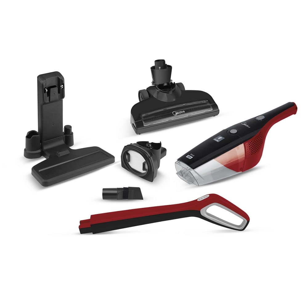 Aspirador de Pó Vertical Midea 2 em 1 Preto e Vinho VSB16B - Bivolt